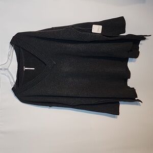 FREE PEOPLE | Orion A Line Tunic Carbon V-Neck Tunic Sweater